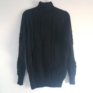 VERSACE JEANS COUTURE black geometric texture turt